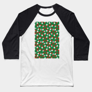 tomte Swedish christmas gnomes on green Baseball T-Shirt